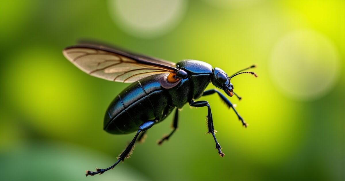 Gros insectes noirs volants : découvrez l'identité et les traits fascinants des coléoptères