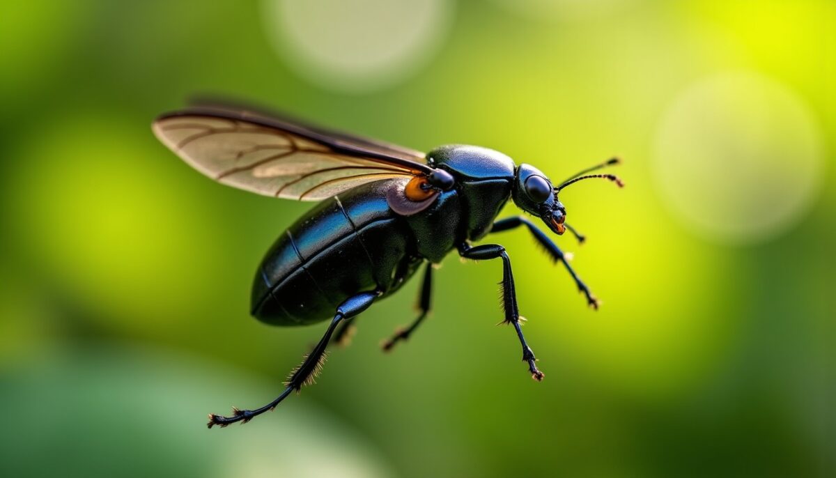 Gros insectes noirs volants : découvrez l'identité et les traits fascinants des coléoptères