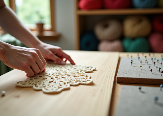 Blocage au crochet : planche à picots contre épinglage traditionnel