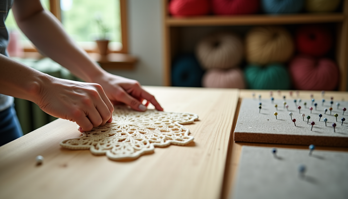 Blocage au crochet : planche à picots contre épinglage traditionnel